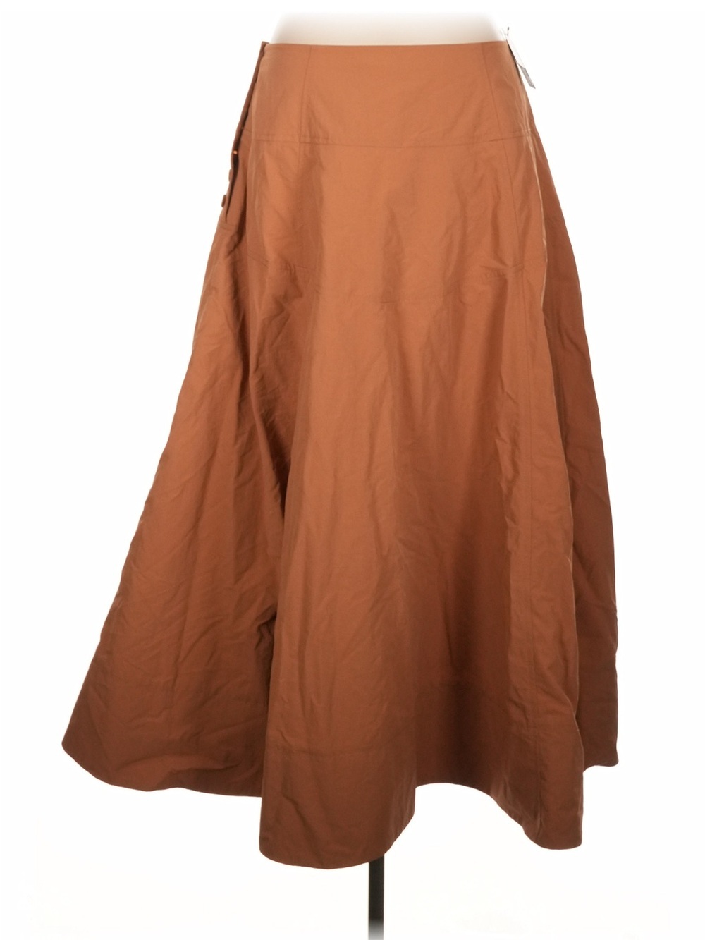 Ulla Johnson Cedar Rust Tan Button Accent Maxi Midi Skirt - Picture 6 of 12